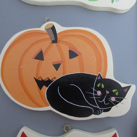 Lillian Vernon 6" Interchangeable 7 Piece Lot Wooden Holiday Door Ornaments 2000 - Picture 6 of 11